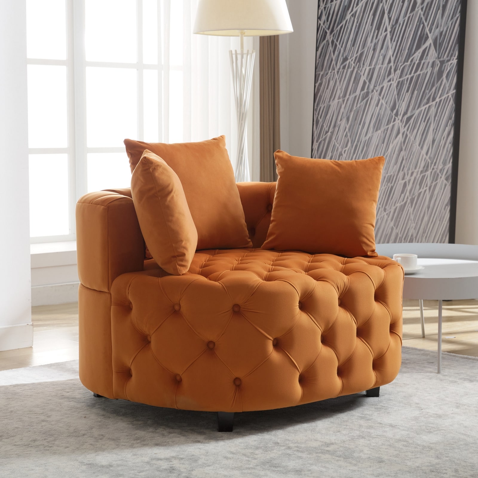 Barrel chair hotsell chaise