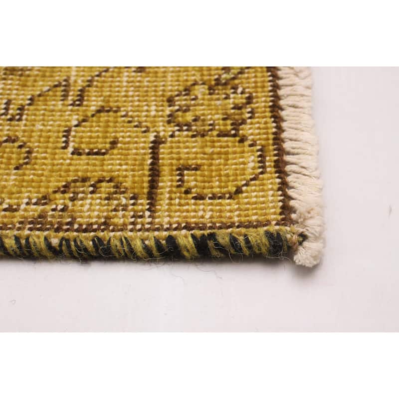 ECARPETGALLERY Hand-knotted Color Transition Gold Wool Rug - 9'0 x 12'2