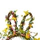 preview thumbnail 21 of 36, Glitzhome Easter Bunny Shaped Wreath with Eggs Satin Ribbon Bow Basket
