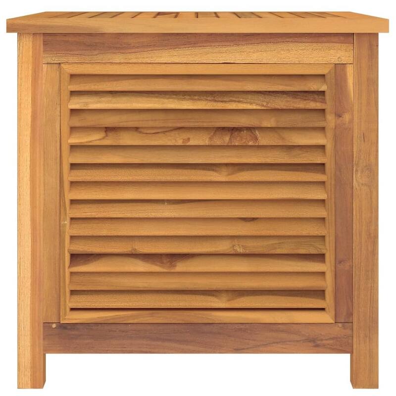 vidaXL Patio Storage Box Outdoor Cushion Storage with Bag Solid Wood Teak