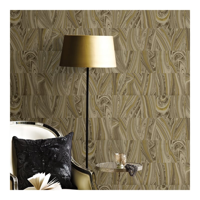 Advantage Boulders Brown Glitter Marble Wallpaper - 20.5 x 396 x 0.025