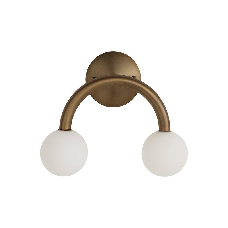 Renwil Santi 10.5" Height Wall Sconces, Dark Brushed Brass - Yellow