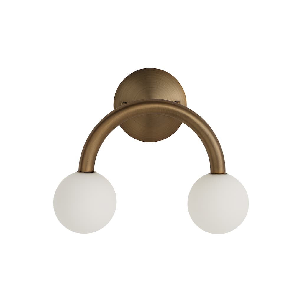 Renwil Santi 10.5" Height Wall Sconces, Dark Brushed Brass - Yellow