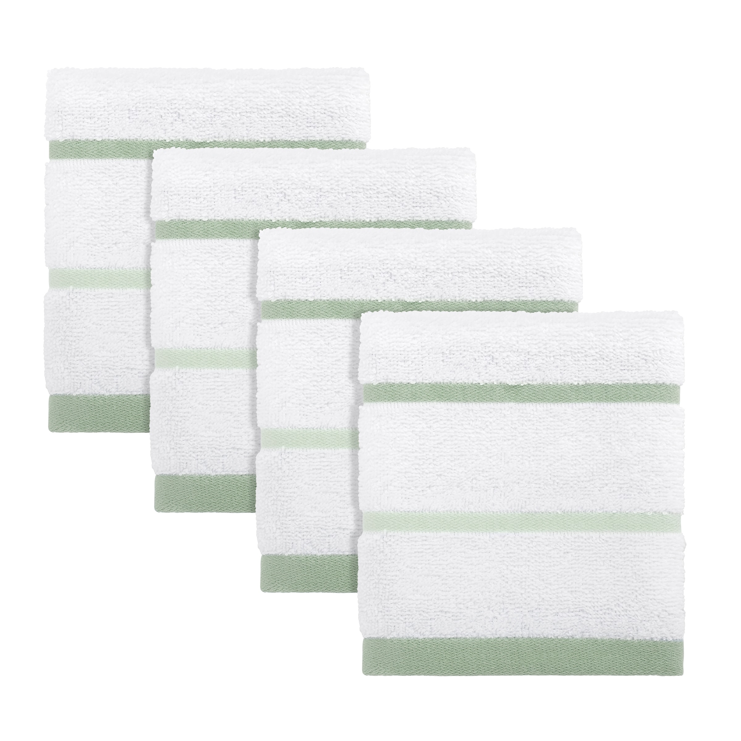 Izod Sandbar Green 4-Pack Washcloth Set
