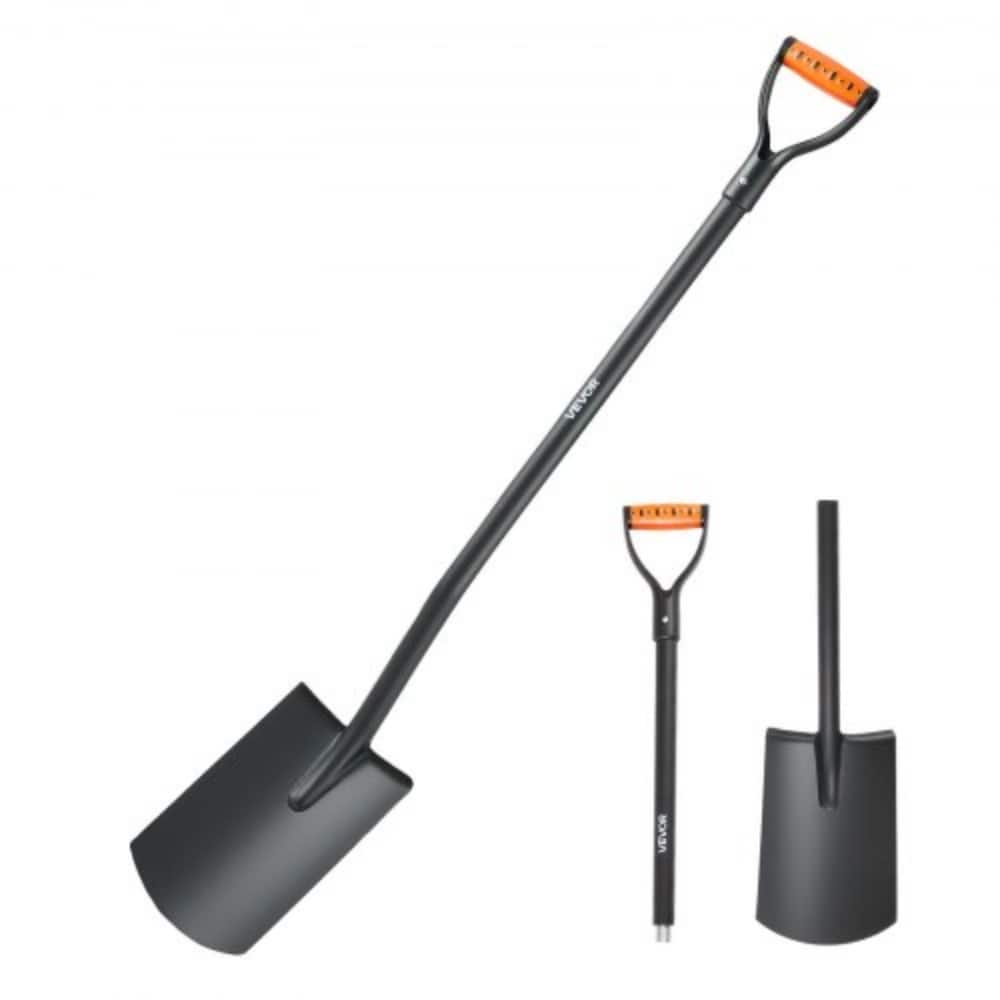 48" Multi-Function Square Shovel with Ergonomic D-Handle for Gardening and Landscaping Tasks - 48.03” x 7.48” x 4.72”
