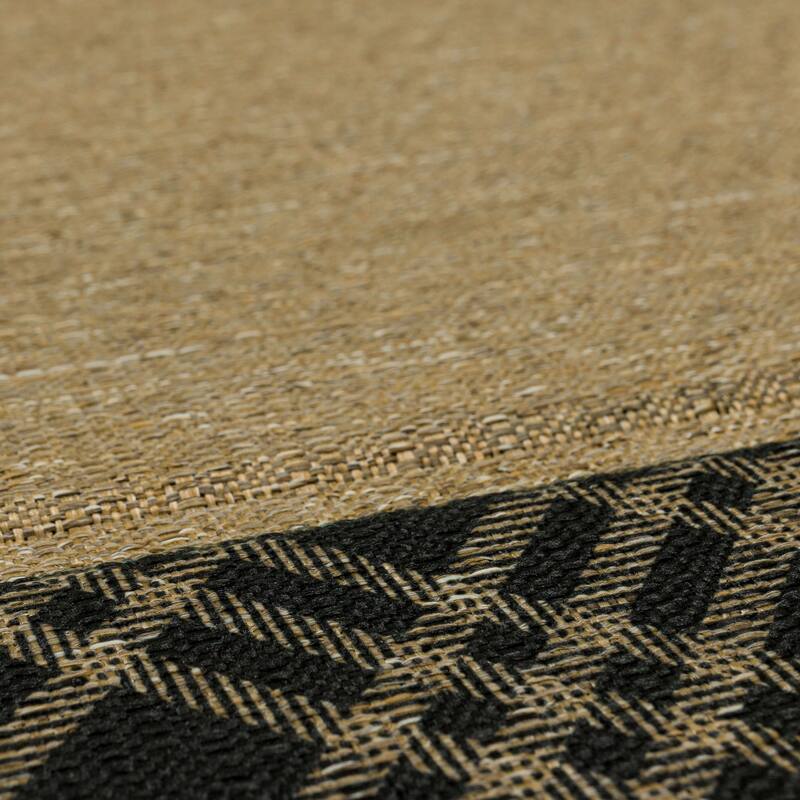 Mohawk Home Plaid Border Black/Stone 2' X 3' Door Mat