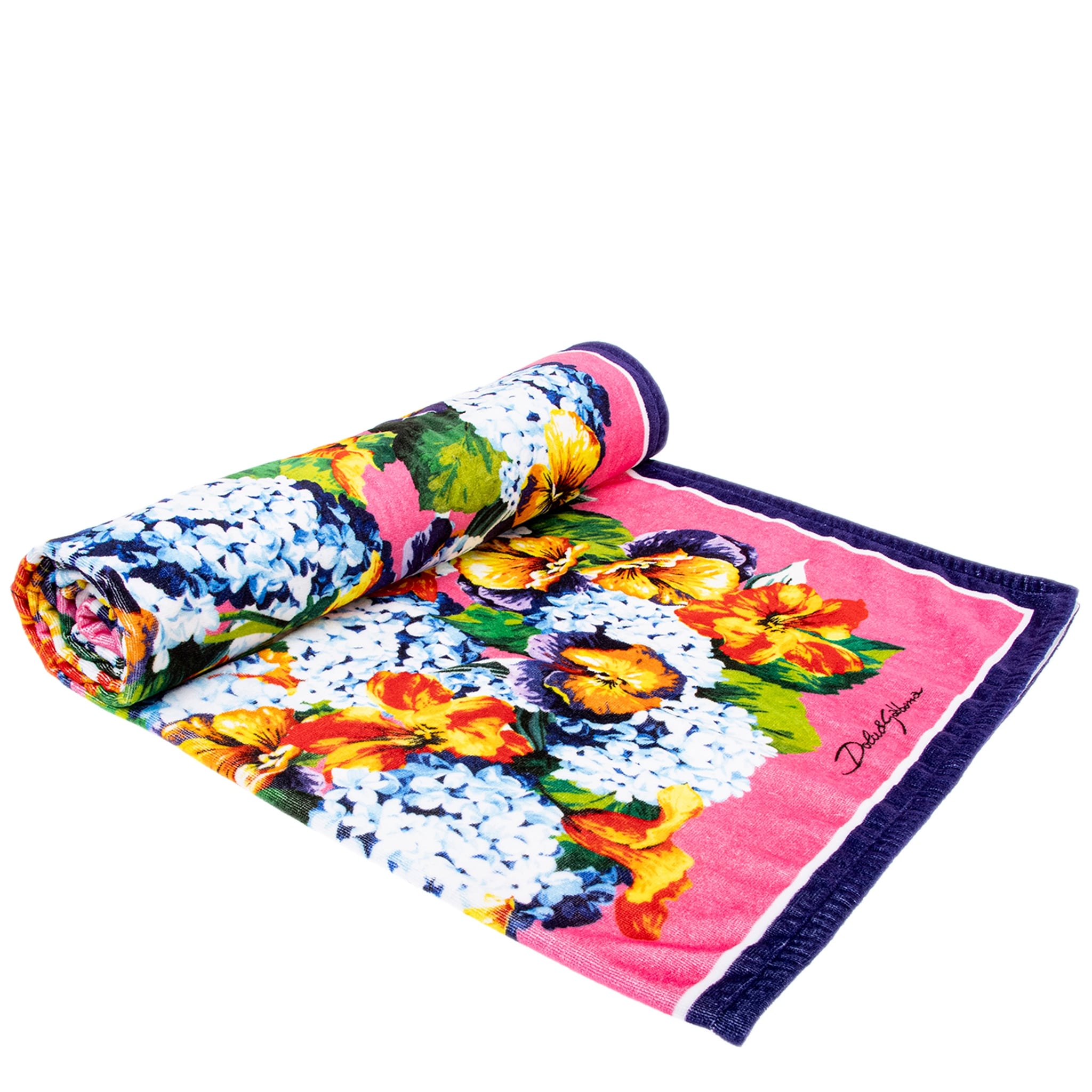 Dolce & Gabbana Floral Print Beach Towel - 72 x 45 in