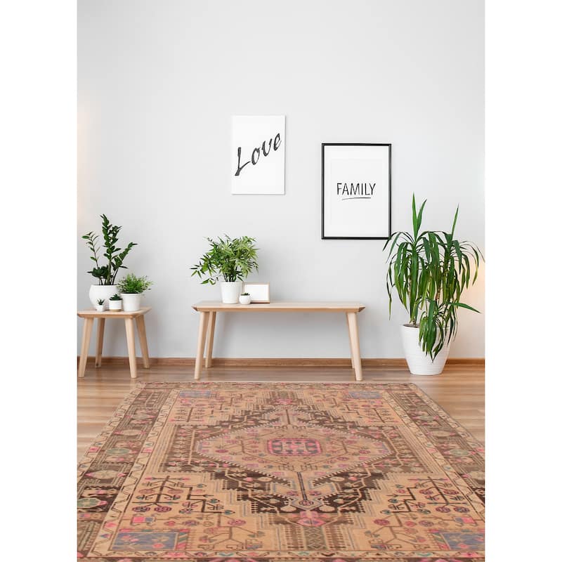ECARPETGALLERY Hand-knotted Anatolian Vintage Beige Wool Rug - 4'6 x 7'5