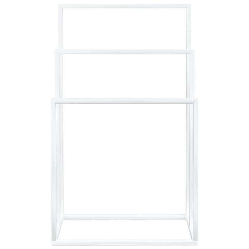 vidaXL Towel Rack Freestanding 2 Tier Towel Holder Stand for Bathroom Iron