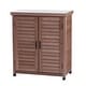 preview thumbnail 21 of 28, GDFStudio - Outdoor Wooden Potting Bench with Metal Tabletop Workstation and Storage Cabinet