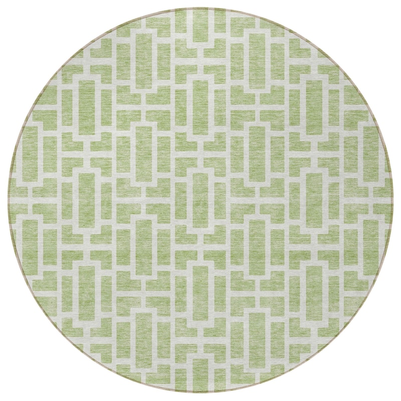 HomeRoots Geometric Transitional Rectangle Outdoor Rug