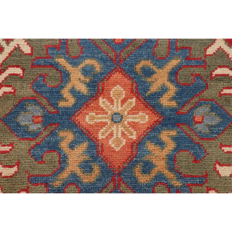 Red Kazak Accent Rug Hand-Knotted Wool Carpet - 3'4" x 5'1"