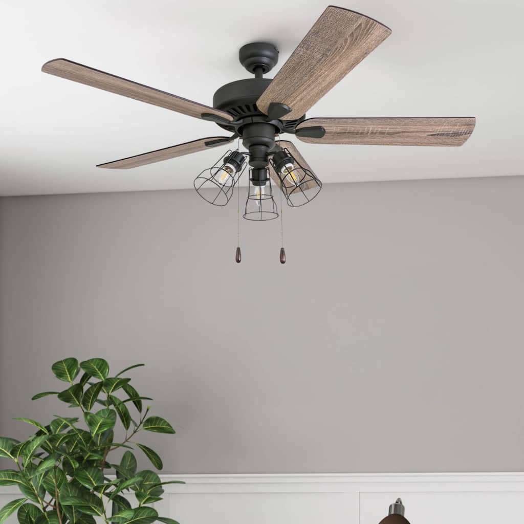 52" Prominence Home Inland Seas Bronze Industrial Style LED Ceiling Fan with Light, Remote Control