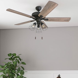 52" Prominence Home Inland Seas Bronze Industrial Style LED Ceiling Fan with Light, Remote Control