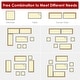 preview thumbnail 42 of 66, Costway 7 PCS Patio Rattan Dining Set Sectional Sofa Couch Ottoman - See Details