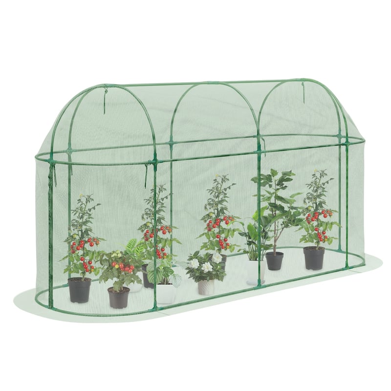 Aoodor 10'x3.3'x5' Crop Cage Plant Protection Netting Tent with Zipper