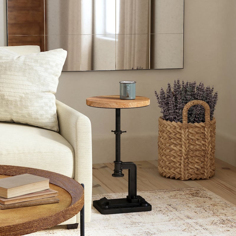 Ellis Adjustable Pedestal Side Table
