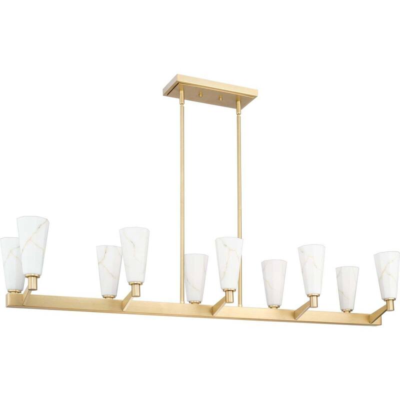 Progress Lighting P400396 Tosca 10 Light 50" Wide Chandelier - Brushed Bronze