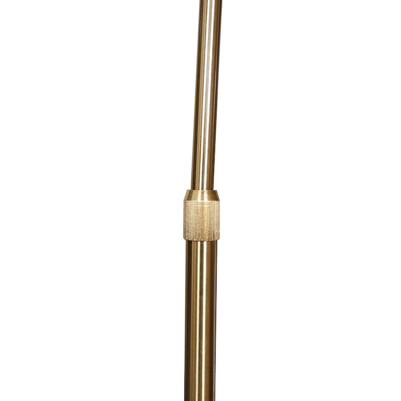 Floor Lamp with White Marble Base and Metal Lamp Shade Arco Collection - 76"