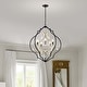 preview thumbnail 1 of 8, Adoncia Black and Brushed Silverish Champagne Crystal Chandelier - 27 inches in Diameter x 31 inches H