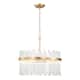 Casandra 5-light Shiny Bronze Chandelier with Clear Glass Bars - Shiny Bronze