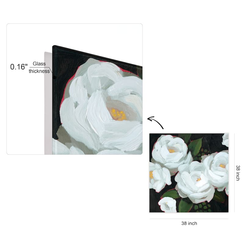 Empire Art Direct Blossom Serenity I Flower Printed Tempered Glass Wall Art