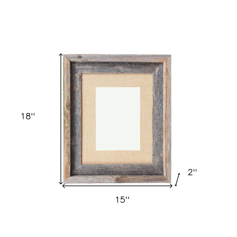 HomeRoots 11" x 14" Brown Solid Wood Hanging Picture Frame