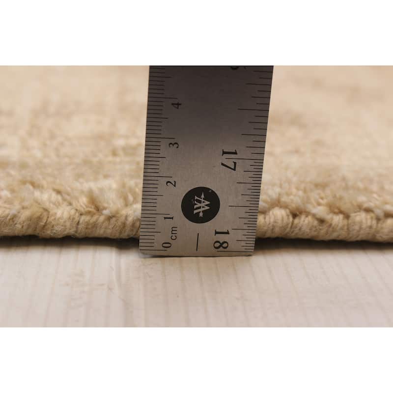 ECARPETGALLERY Hand-knotted Kashkuli Gabbeh Beige Wool Rug - 8'0 x 10'0