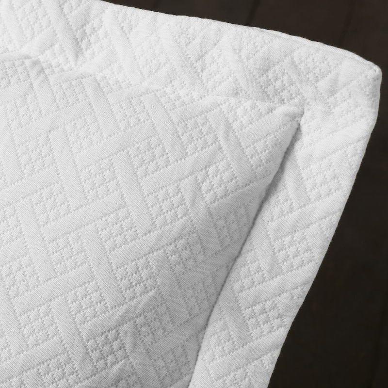 Superior Basketweave Cotton Decorative Bedspread Set