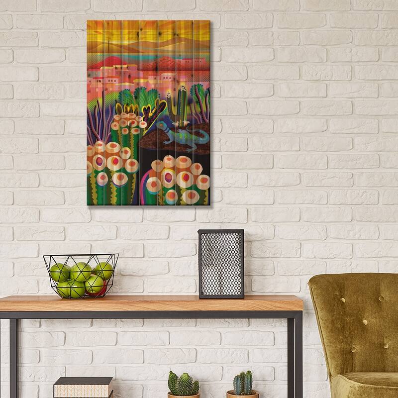 Wonder Valley Print On Wood by Charles Harker - Multi-Color