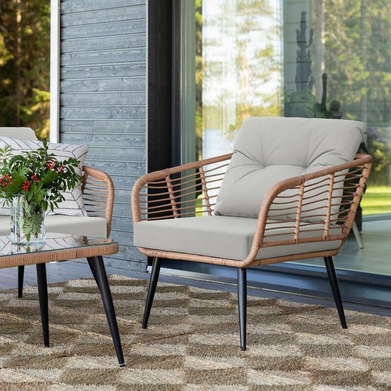WINSOON 24x24 Inch Outdoor Deep Seat Cushion Set,Waterproof and Resistant