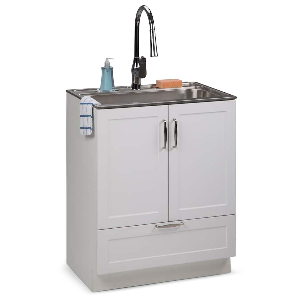WYNDENHALL Alma Transitional Deluxe Utility Sink & Cabinet