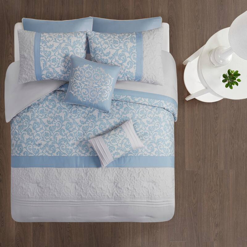 510 Design Lynda Embroidered 8 Piece Comforter Set
