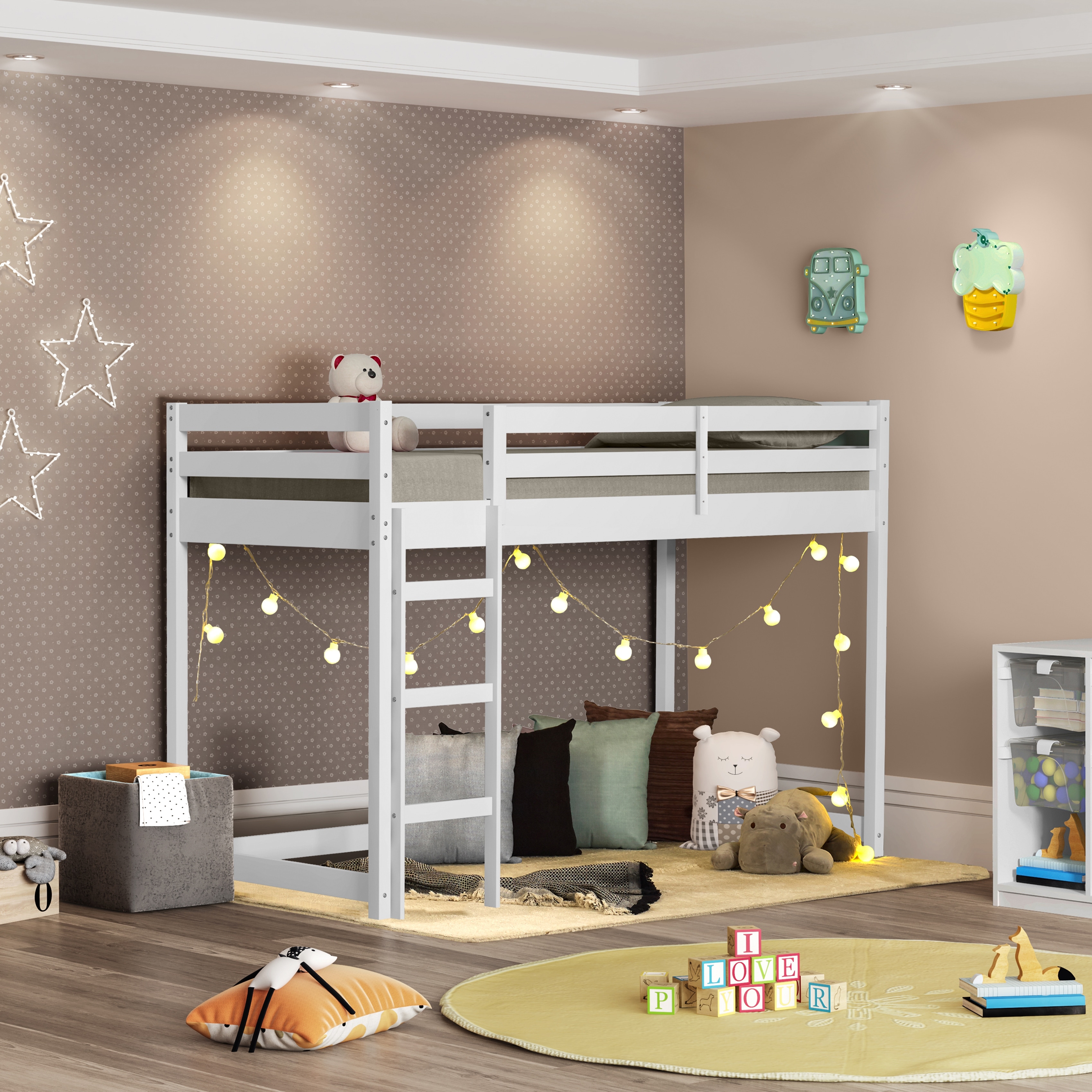 Ackerly twin deals low loft bed