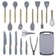 preview thumbnail 30 of 41, 19-piece Non-stick Silicone Assorted Kitchen Utensil Set Grey
