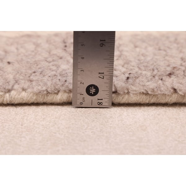 ECARPETGALLERY Hand-knotted Looma Grey Wool Rug - 7'11 x 9'10