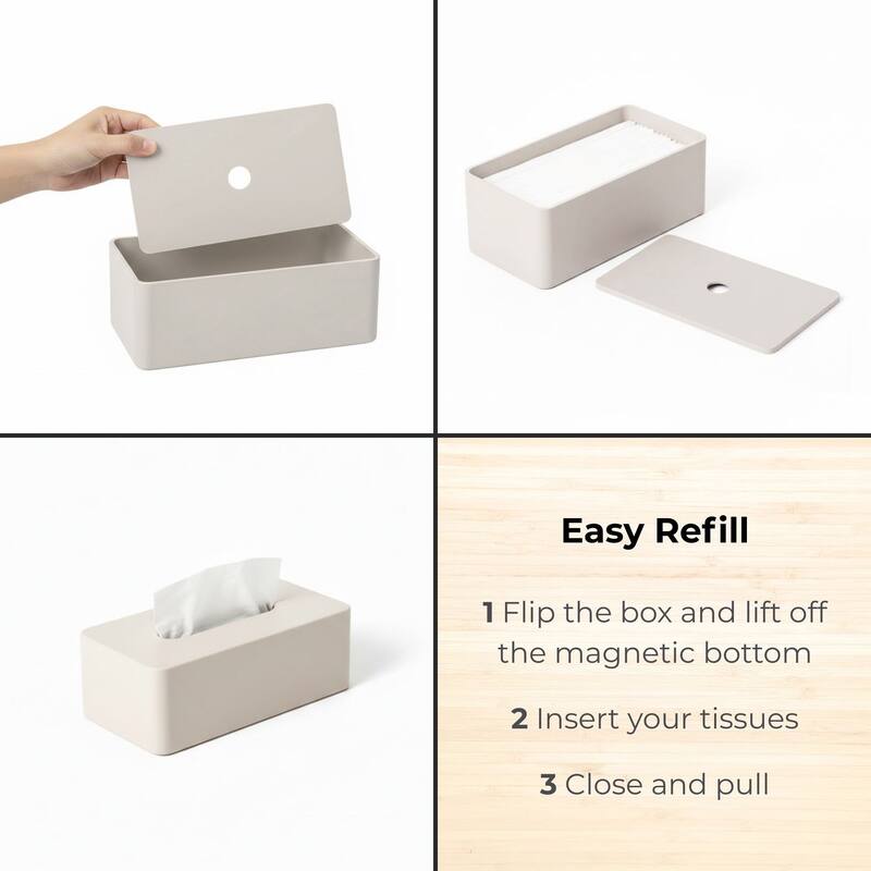 Minimalist Tissue Box Cover - 10.25" L x 5.25" W x 3.25" H