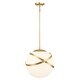 preview thumbnail 3 of 1, Minka Lavery 5432 Batignolles 14" Wide Pendant with White Glass Shade
