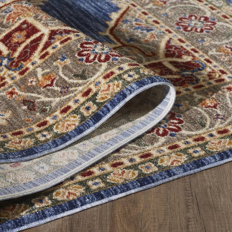 Luxe Weavers Modern Oriental Geometric Fringe Area Rug - 8' x 10'