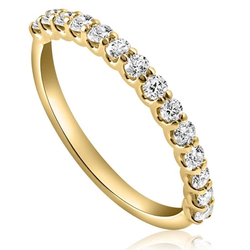 1/4Ct Diamond U Prong Ring in 10k White or Yellow Gold
