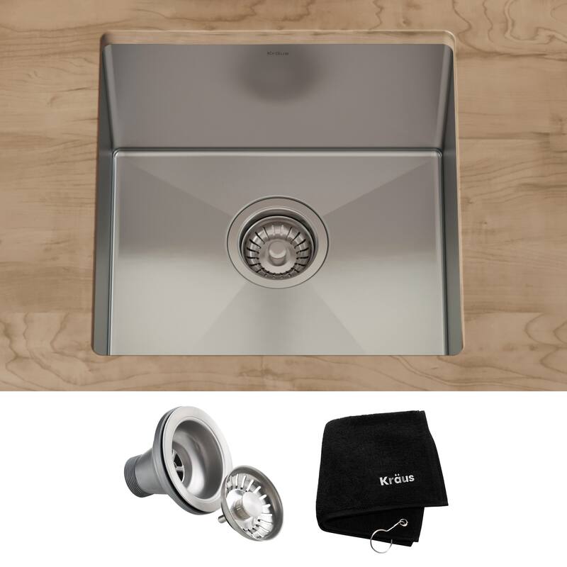 KRAUS Standart PRO Undermount Single Bowl Stainless Steel Kitchen Sink