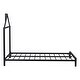 preview thumbnail 4 of 7, Black Twin Size Metal Platform Bed with House-Shaped Headboard
