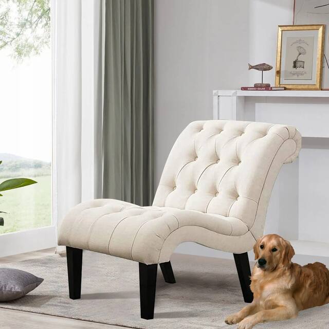 Accent Chair,living room chairs Upholstered Accent Chair - Cream