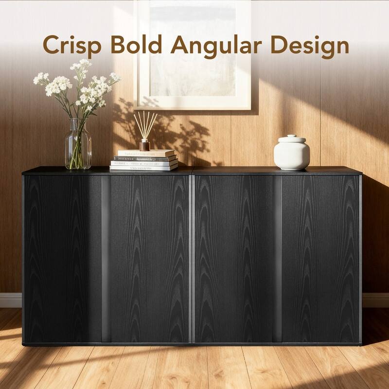 Spruce & Spring 31.5" Modern Industrial Sideboard Cabinet Storage Cabinet