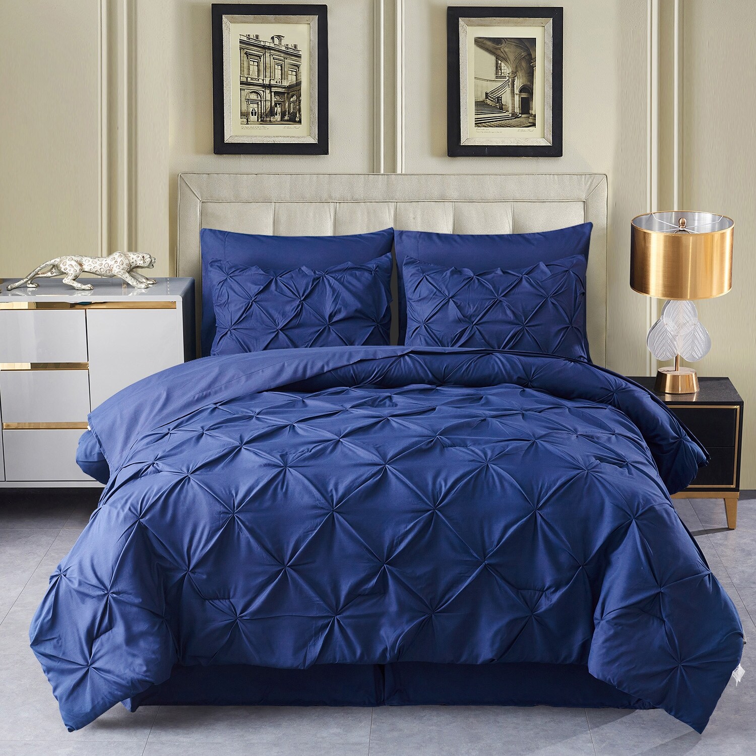 Navy blue and pink comforter set hotsell
