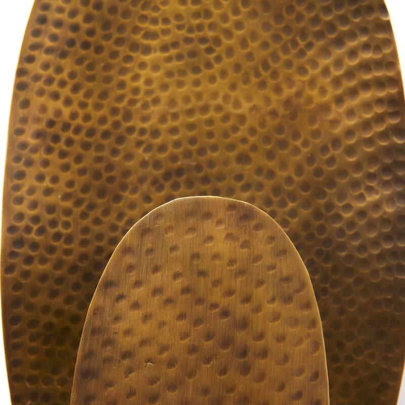 Clarence Gold Metal Hammered Oval Wall Sconce