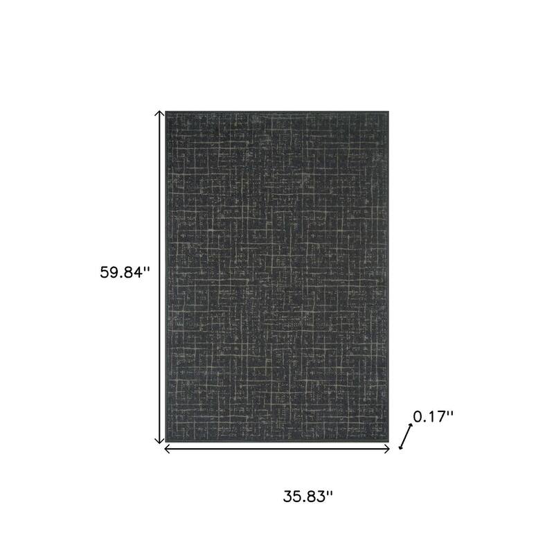 HomeRoots Abstract Geometric Modern, Contemporary Rectangle Area Rug