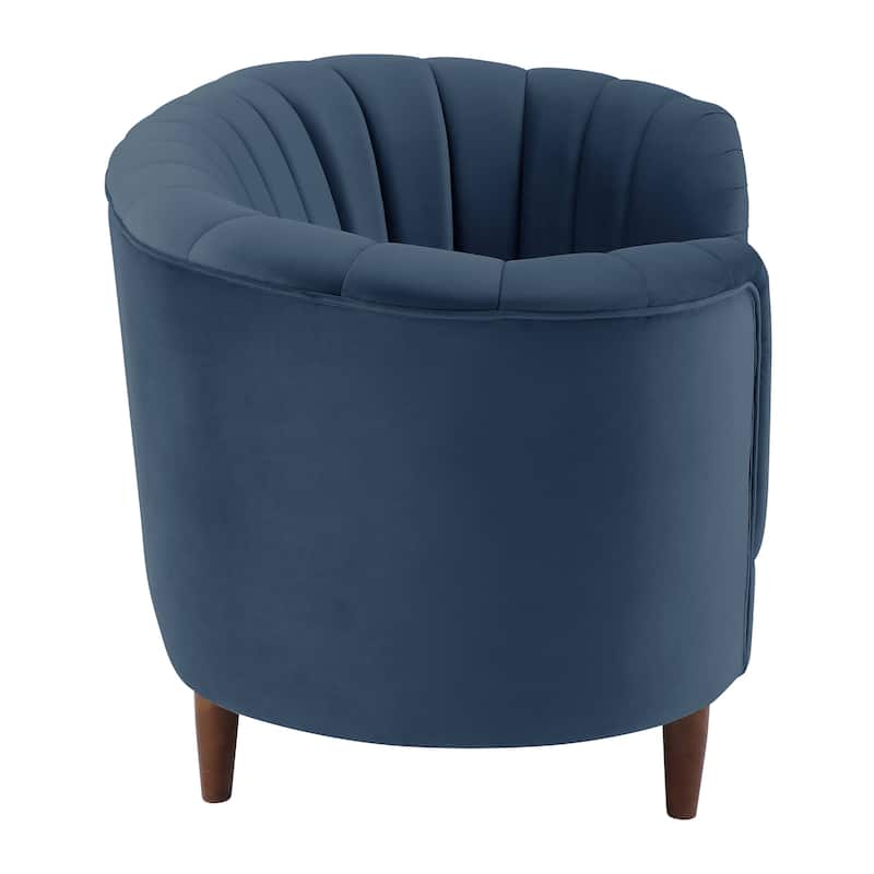 Yanna Tufted Loveseat with Wooden Leg