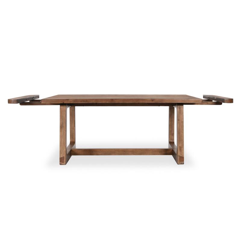 Classic Home Lyra 80-110" Extendable Dining Table in Smoke Brown - 80-110Wx39Dx30H