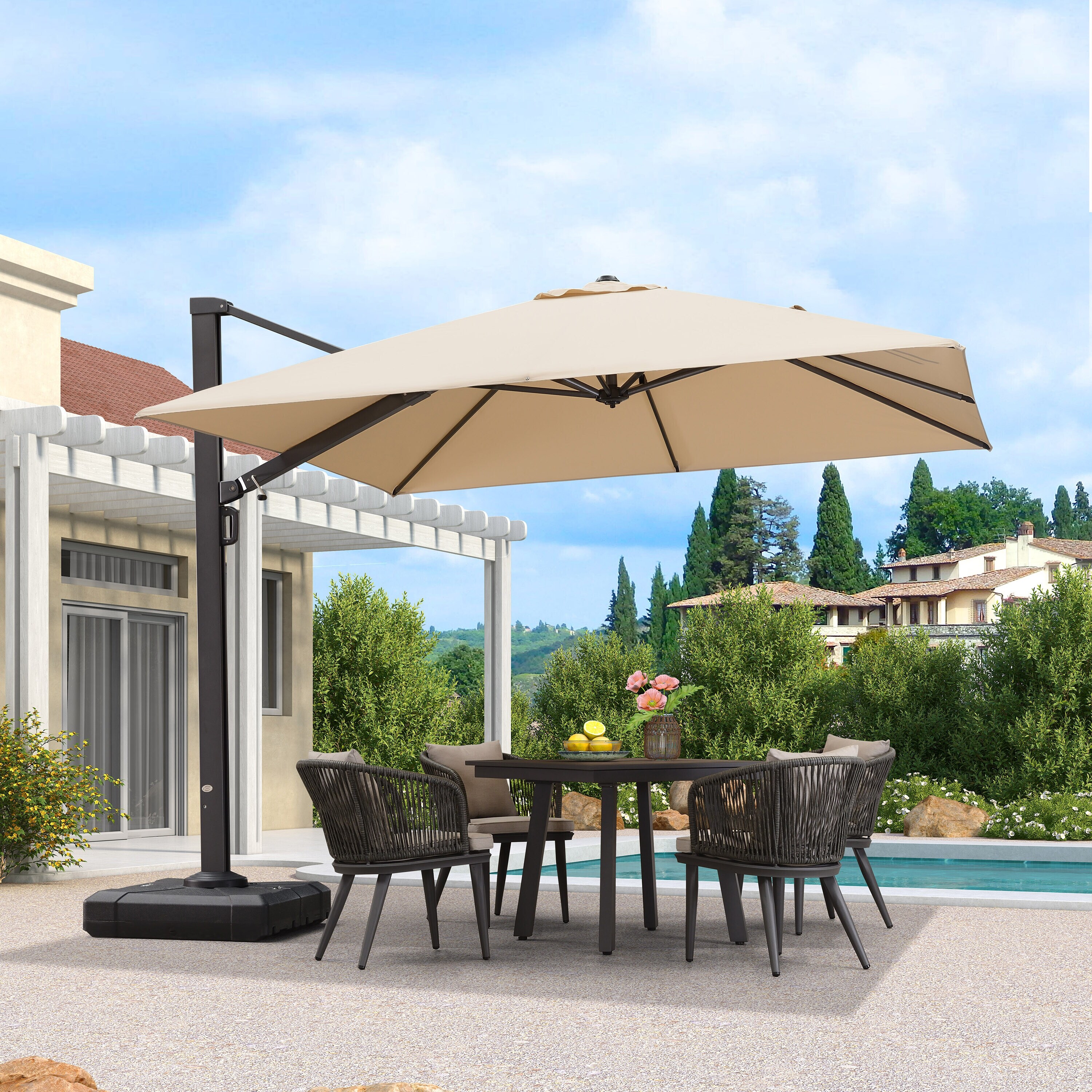 Purple leaf patio shop umbrella